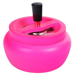 Popielniczka obrotowa DUŻA neon pink różowa 13cm