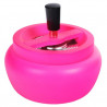Popielniczka obrotowa DUŻA neon pink różowa 13cm