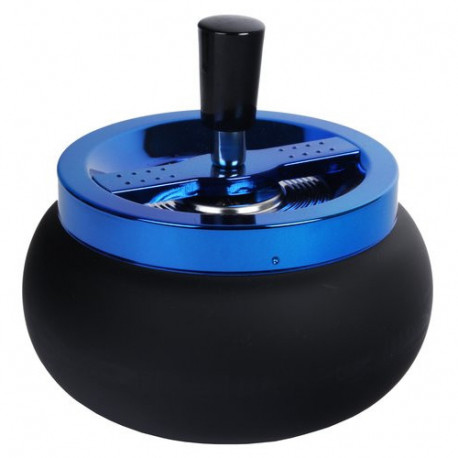 Popielniczka obrotowa duża 13cm black blue