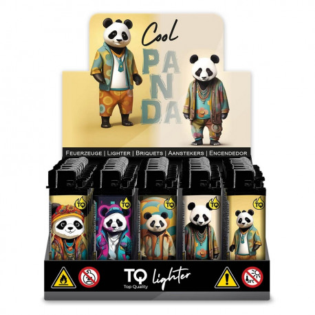 50 x Zapalniczka krzesiwowa TQ Cool Panda mix wzorów