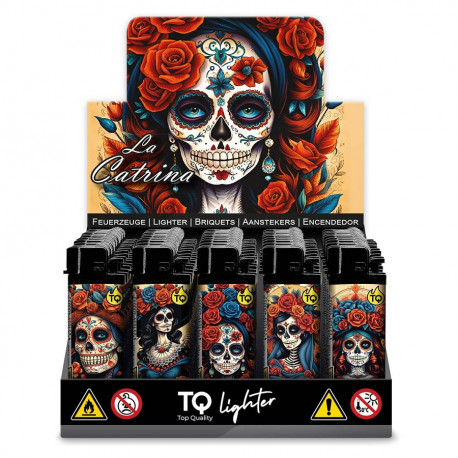 50 x Zapalniczka krzesiwowa TQ La Catrina mix wzorów