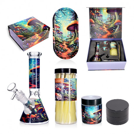 Zestaw prezentowy Fajka Bongo ICE 5 w 1 Mushrooms