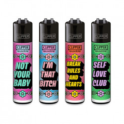 4 x Zapalniczka Clipper Girly Slogan 3