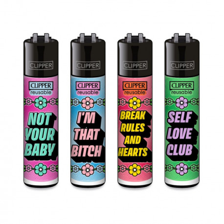 4 x Zapalniczka Clipper Girly Slogan 3