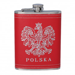 Piersiówka stal nierdzewna 240ml Polska Godło Orzełek