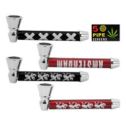 Lufka fifka metalowa z sitkami 10,5cm