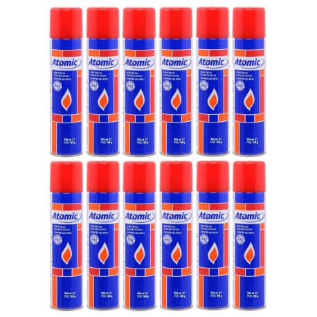 12 x Gaz uniwersalny Atomic 300ml