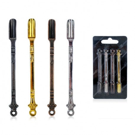 Łyżeczka metalowa do tabaki 4 szt mix kolor Snuff Spoon