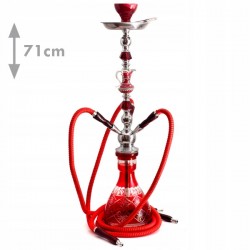 Shisha Oasis Zahra 71cm 3 węże czerwona