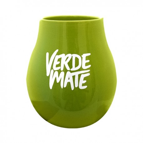 Matero ceramiczne z logo Verde zielone