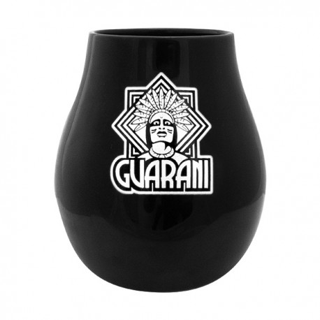 Matero ceramiczne z logo Guarani czarne
