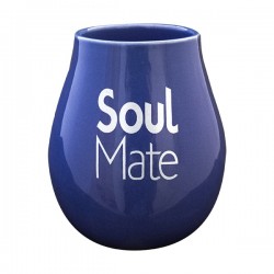 Matero ceramiczne z logo Soul niebieskie