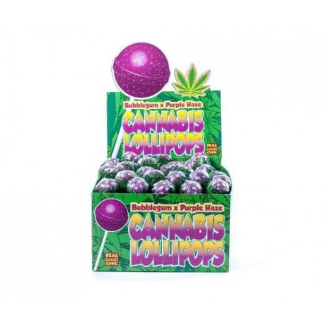 Lizak Cannabis olejek konopny Bubble Purple Haze