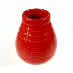 Matero ceramiczne szkliwo 350ml czerwone