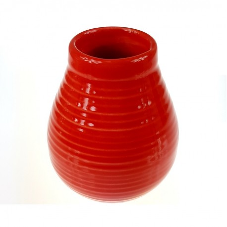 Matero ceramiczne szkliwo 350ml czerwone