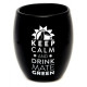 Matero tykwa Oval Black Keep Calm do Yerba Mate