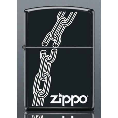 Zapalniczka Zippo benzynowa Black Łańcuch