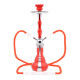 Shisha Fajka Atomic Red Silver 2 węże