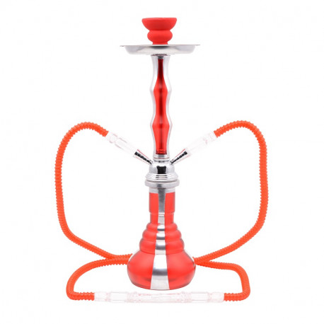 Shisha Fajka Atomic Red Silver 2 węże