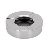Popielniczka metalowa srebrna 9,5cm 12697