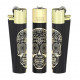 Zapalniczka Clipper Metal Mexican Skulls Gold