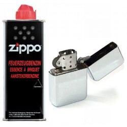 Zapalniczka benzynowa srebrna + benzyna Zippo 125ml