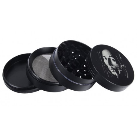 Młynek metalowy Grinder Bob Marley 4cz 5cm mix