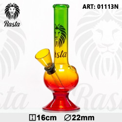 Fajka wodna Bongo Rasta szkło 16cm 01113N