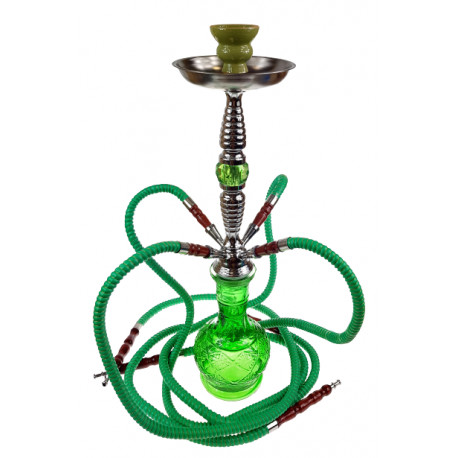 Shisha Fajka zielona 4 węże 53cm