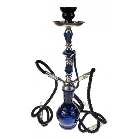 Shisha Fajka czarna 3 węże 53cm plus kuferek