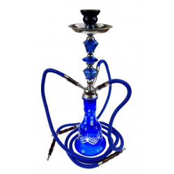 Shisha Fajka niebieska 3 węże 53cm kuferek