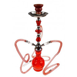 Shisha Fajka czerwona 3 węże 53cm kuferek