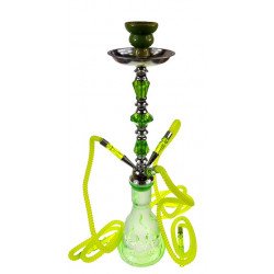 Shisha Fajka zielona 3 węże 53cm kuferek