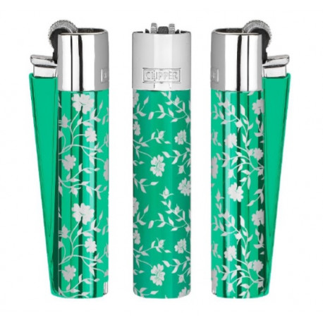 Zapalniczka Clipper Metal Green Pattern