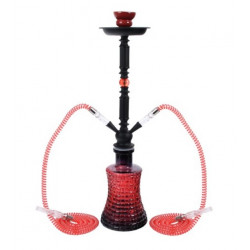 Shisha Big Mike czerwona 2 węże 58cm