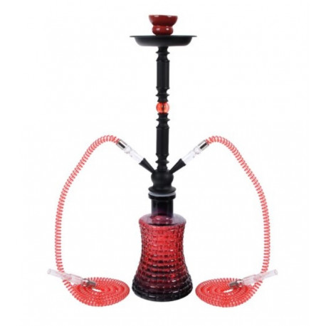 Shisha Big Mike czerwona 2 węże 58cm