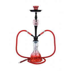 Shisha Magic 55cm 2 wężę czerwona