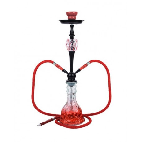 Shisha Magic 55cm 2 wężę czerwona