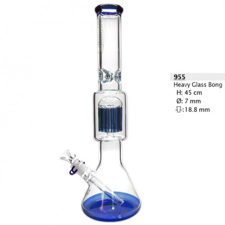 Bongo Atomic Glassbong 45cm Clear+Blue